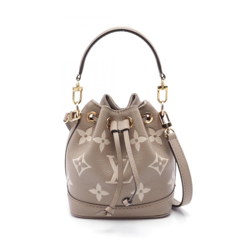 Louis Vuitton NeoNoe Bicolor Handbag Leather Empreinte Beige Ivory White
